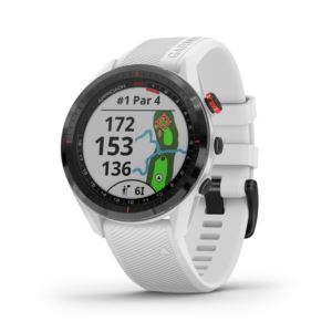 Approach+S62+Golf+Smartwatch+Black+Bezel+w%2F+White+Band