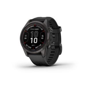 fenix+7S+Pro+Smartwatch+Sapphire+Solar+Ed+Carbon+Gray+%26+Black+Band