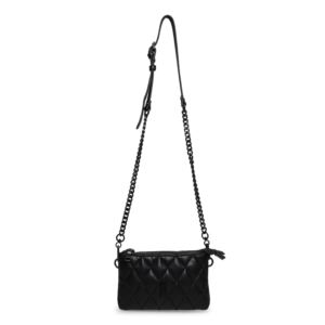Steve+Madden+BDOLE+Double+Zip+Quilted+Crossbody+Black