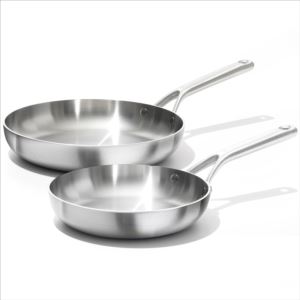 Mira+Tri-Ply+Stainless+Steel+2pc+Fry+Pan+Set
