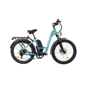 Happy+Camper+II+Step-Thru+Electric+Bike+Blue