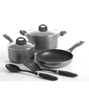 Oster+Clairborne+7Pc+Cookware+Set+w%2FKitchen+Tools+-+Charcoal+Grey+-+Non+Stick+Int