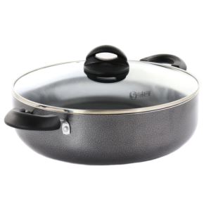 Oster+Clairborne+6Qt+Everyday+Pan+w%2FLid+-+Charcoal+Grey+-+Non+Stick+Int