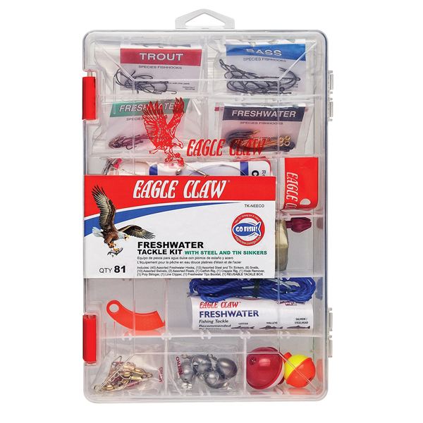 81 Piece Go Fish Non-Lead Freshwater Tackle Kit