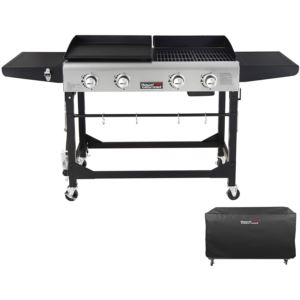 Royal+Gourmet+GD401C+Gas+Grill+and+Griddle+Combo+with+Cover