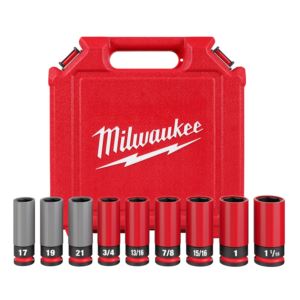 SHOCKWAVE+Impact+Duty+1%2F2%22+Drive+SAE+%26+Metric+9pc+Lug+Nut+Wheel+Socket+Set
