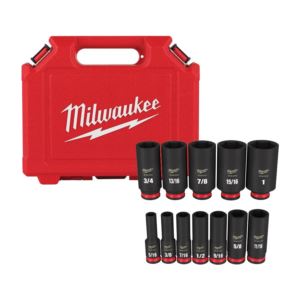 12pc+SHOCKWAVE+Impact+Duty+3%2F8%22+Drive+SAE+Deep+6+Point+Socket+Set