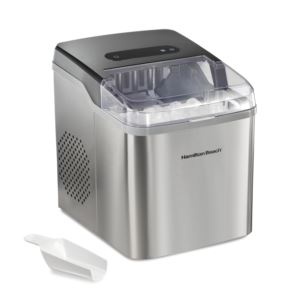 Compact+Countertop+Ice+Maker+Stainless+Steel