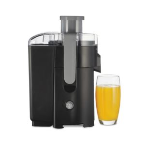 HealthSmart+Compact+Juice+Extractor+w+Large+Chute+Black+and+Gray