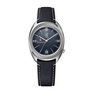 Unisex+Legacy+Automatic+Silver+%26+Dark+Blue+Leather+Watch+Dark+Blue+Dial
