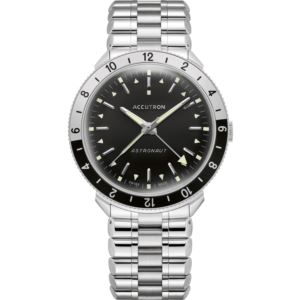 Men%27s+Astronaut+Silver-Tone+Stainless+Steel+Watch+Black+Dial