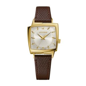 Unisex+Legacy+Automatic+521+Brown+Lizard+Leather+Strap+Watch+Silver+Dial