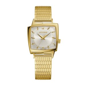 Unisex+Legacy+Automatic+521+Gold-Tone+SS+Mesh+Watch+Watch+Silver+Dial