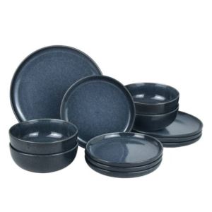 pc+Black+Pearl+Glazed+Black+Dinnerware+Set