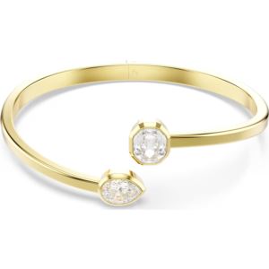 Swarovski+Imber+Bangle+Mixed+Cuts%2C+White%2C+Gold-Tone+Plated+-+Medium