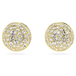 Swarovski+Meteora+Stud+Earrings+White%2C+Gold-Tone+Plated