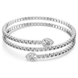 Swarovski+Twisty+Bangle+Pear+Cut%2C+White%2C+Mixed+Metal+Finish