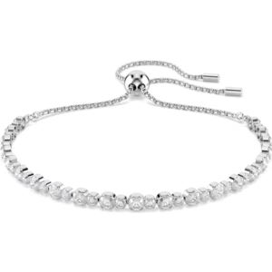 Swarovski+Matrix+Tennis+Bracelet+Mixed+Round+Cuts%2C+White%2C+Rhodium+Plated