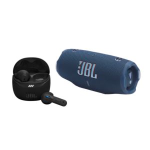 Charge+Portable+Waterproof+Speaker+Blue+w+Tune+Flex+NC+Earbuds+Black
