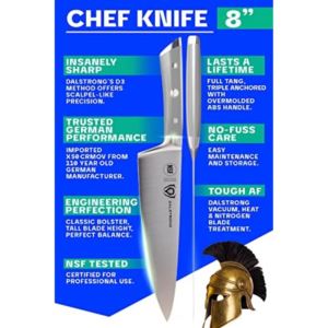Dalstrong+Chef+Knife+-+8%22+Grey+Handle+-+Gladiator+Series