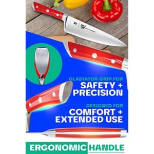 Dalstrong+Chef+Knife+-+8+inch+Red+Handle+-+Gladiator+Series