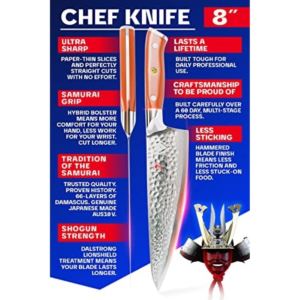 Dalstrong+Chef+Knife+-+8+inch+Orangel+Handle+-+Shogun+Series