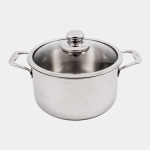 Premium+Clad+Stainless+Steel+qt+Dutch+Oven+w+Lid+Induction