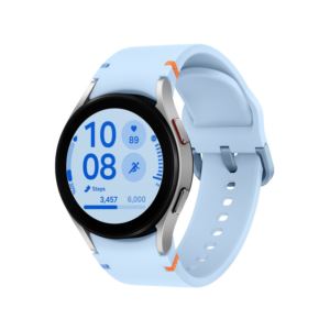 Galaxy+Watch+FE+mm+Aluminum+Silver+w+Blue+Band