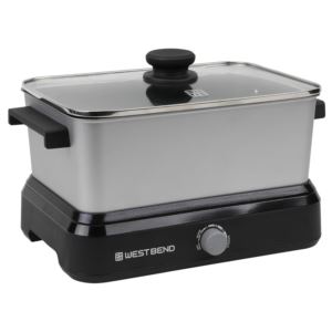 qt+Oblong+Versatile+Cooker+w+Tote+Silver