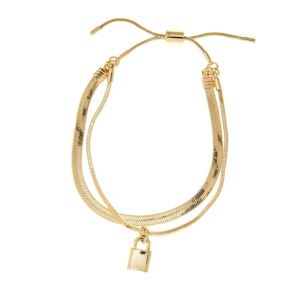 Lock+Bracelet+in+Gold