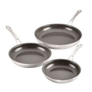 pc+Everlast+Ceramic+Stainless+Steel+Fry+Pan+Set