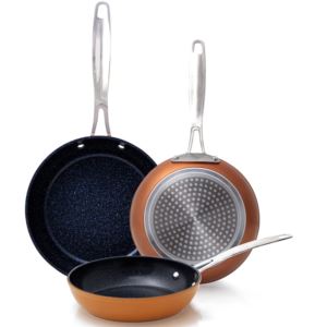 Duralon+Blue+pc+Nonstick+Fry+Pan+Set+Rustic+Copper