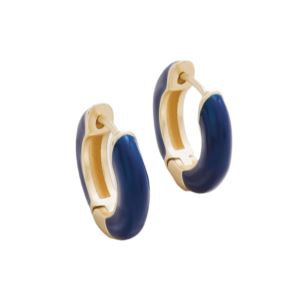 Clara+Hoop+Earrings+Navy