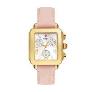 Ladies+Deco+Sport+Chronograph+Pink+Silicone+Strap+Watch+Silver+Dial