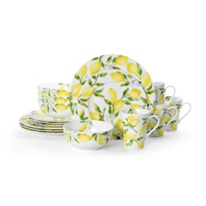 Lemons+16pc+Bone+China+Dinnerware+Set