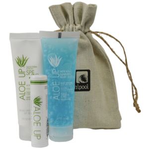 Aloe+Up+Linen+Drawstring+Bag+with+White+Collection+Sunscreen