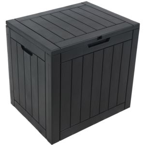 Faux+Wood+Grain+Outdoor+Storage+Box+-+Phantom+Gray