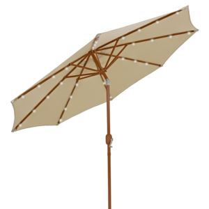 Solar+Patio+Umbrella+with+Woodgrain+Finish