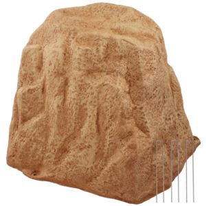 Artificial+Polyresin+Landscape+Rock+with+Stakes+-+Sand