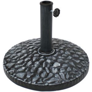 Sunnydaze+Pebble+Texture+Resin+Patio+Umbrella+Base+Inch