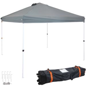 Sunnydaze+x+Foot+Premium+PopUp+Canopy+with+Rolling+Carry+Bag+Gray