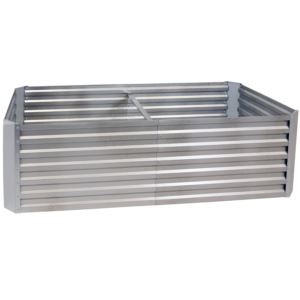 Sunnydaze+Galvalume+Steel+Raised+Garden+Bed+-+71%22+Rectangle+-+Silver