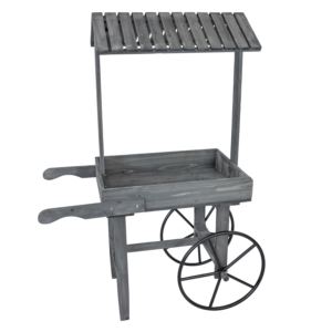 Rustic+Flower+Cart+Raised+Garden+Bed