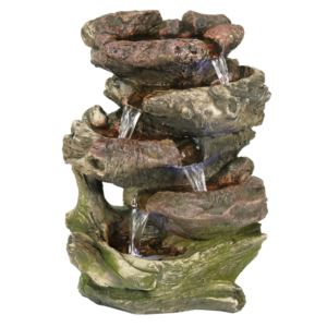 5+Step+Rock+Falls+Tabletop+Fountain+with+LED+Lights