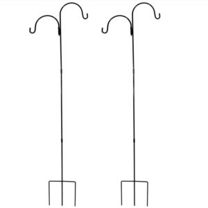 Sunnydaze+Double+Shepherd+Hook+-+84-Inch+-+Set+of+2
