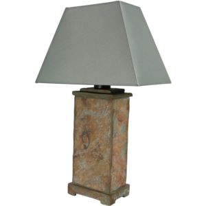 Indoor+Outdoor+Decorative+Natural+Slate+Table+Lamp