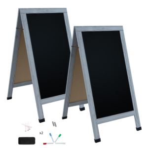 DoubleSided%2BMagnetic%2BAFrame%2BChalkboard%2Bwith%2BChalk%2BMarkers%2Bin%2Bx%2Bin%2BPack