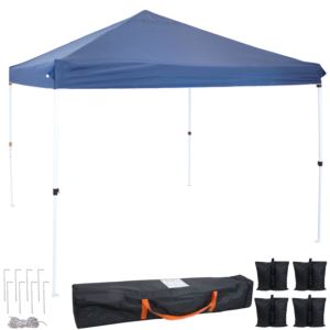 Sunnydaze+x+Foot+Standard+PopUp+Canopy+with+BagSandbags+Blue