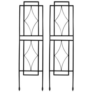 30+in+Steel+Wire+Contemporary+Garden+Plant+Trellis+-+Set+of+2