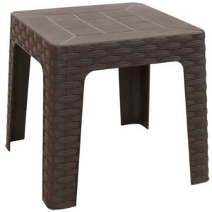 Sunnydaze+Patio+Side+Table+-+18-Inch+Square+-+Brown